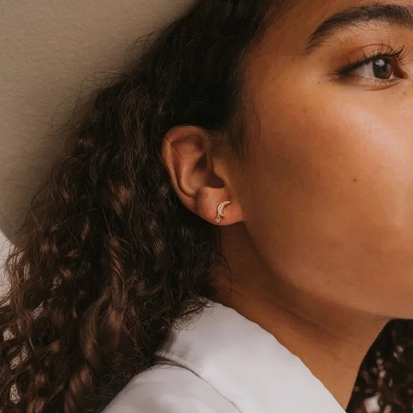 MSRP $40 JAXKELLY Amazonite Moon Drop - Picture 2 of 3